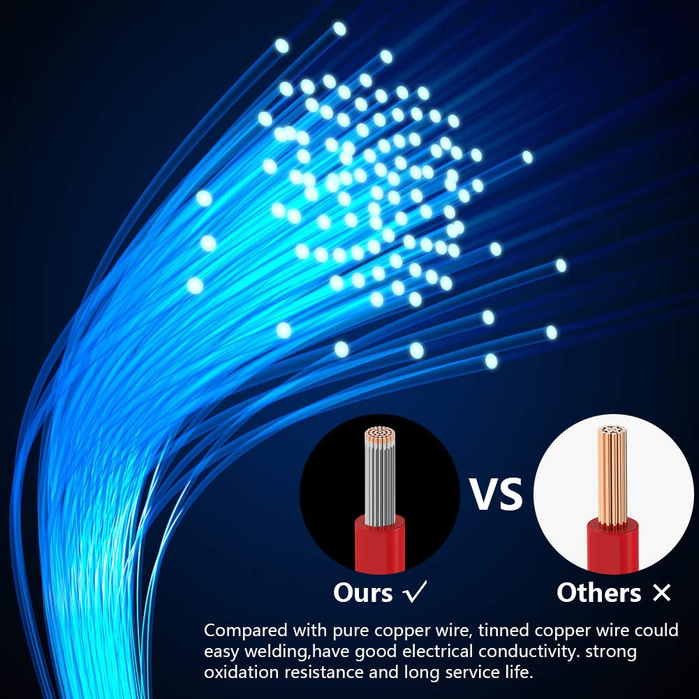 14 Gauge Electrical Wire Silicone Cables Hook up Wire Kit 6 Colors 5Ft Each 14 AWG Stranded Wire from