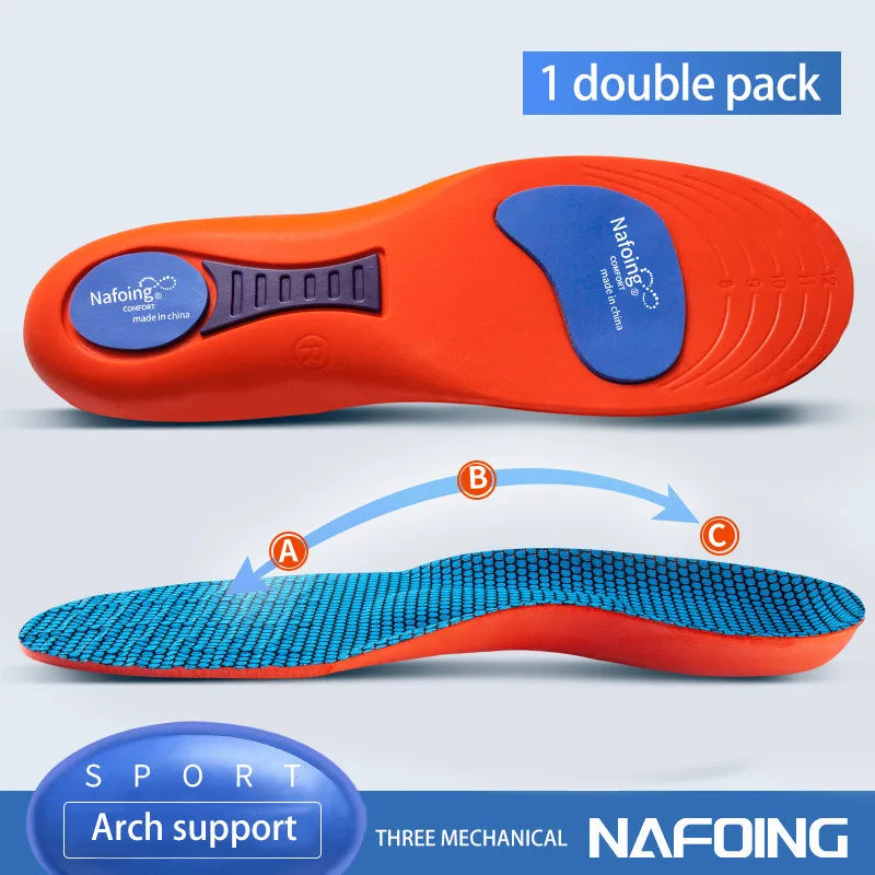 Sport Insoles for Shoes Sole Shock Absorption Deodorant Breathable Cushion Running Insoles for Feet Man Women Orthopedic Insoles