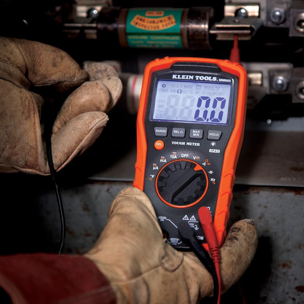 MM600 HVAC Multimeter, Digital Auto-Ranging Multimeter for AC/DC Voltage, and Current, Temperature, Frequency, Continuity, More
