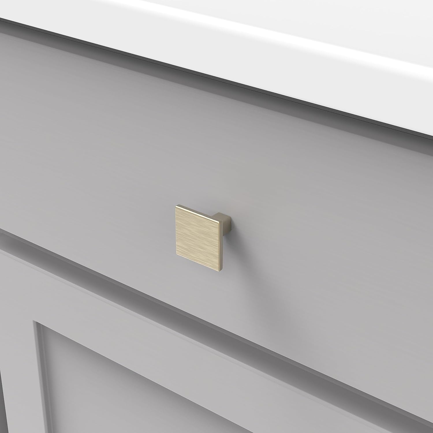 HH075341-EGN-10B Skylight Collection Pull, 1-1/4 Inch Square, Elusive Golden Nickel, 10 Count