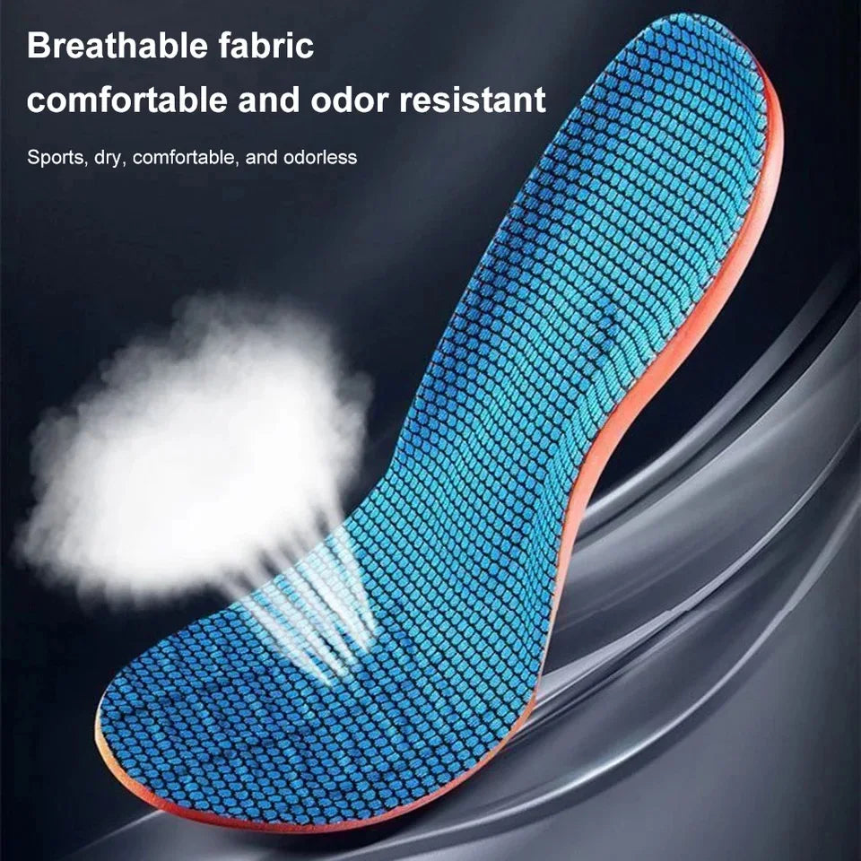 Orthopedic Sports Elasticity Insoles For Shoes Sole Unisex Technology Shock Absorption Breathable Running Insoles